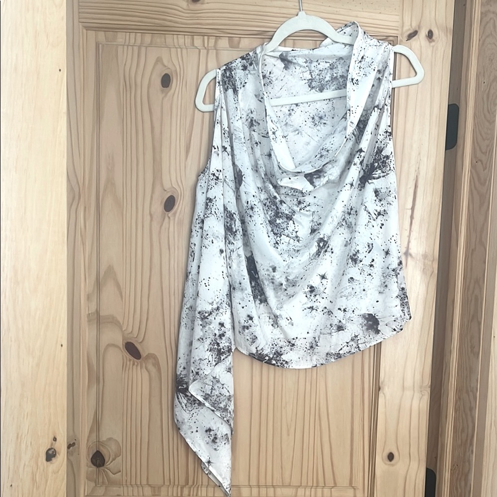RELIGION Stylish Black and Cream Women's Top